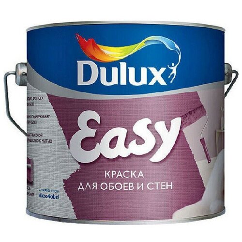 Краска водно-дисперсионная Dulux Easy матовая бесцветный 2.5 л 3.25 кг фото, описание