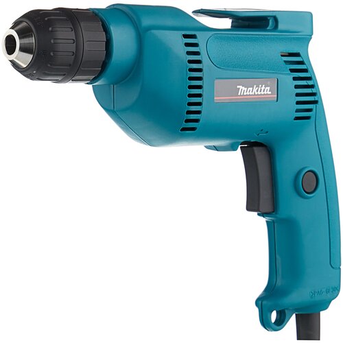 Безударная дрель Makita 6408, 530 Вт, без аккумулятора бирюзовый коробка фото, описание