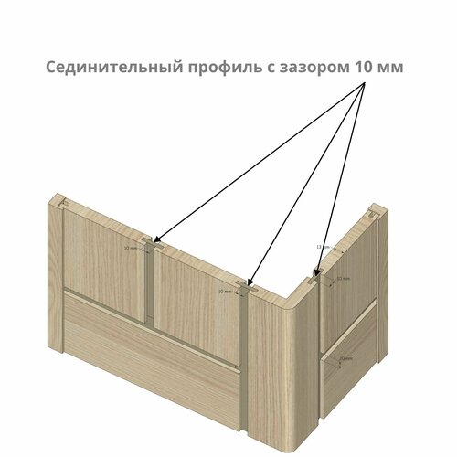 Соединительный профиль для стеновых панелей Pero. Зазор 10 мм. Высота 1500 мм. Серый матовый. Зазор 10 мм. фото, описание