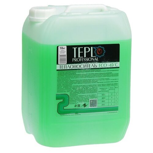 Теплоноситель TEPLO Professional ECO - 65, основа пропиленгликоль, концентрат, 20 кг фото, описание