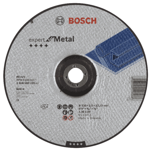 Диск отрезной BOSCH Expert for Metal 2608600225, 230 мм, 1 шт. фото, описание