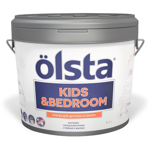 OLSTA KIDS & BEDROOM краска для детских и спален База С 0,9л фото, описание