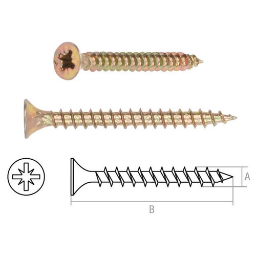 Шуруп универсальный 2,5х20 мм желтый цинк STARFIX 40000 штук (SM-100400-40000) фото, описание