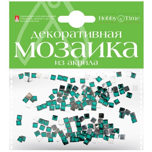 Мозаика декоративная из акрила 4Х4 ММ,200 ШТ, бирюзовый фото, описание