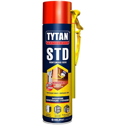 Бытовая монтажная пена Tytan Professional STD эрго, всесезонная, 500 мл фото, описание