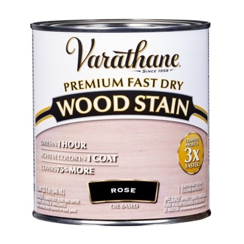 Масло для дерева и мебели Varathane Fast Dry Wood Stain быстросохнущее тонирующее масла, морилка, пропитка для дерева, Лепесток розы, 0.236 л фото, описание