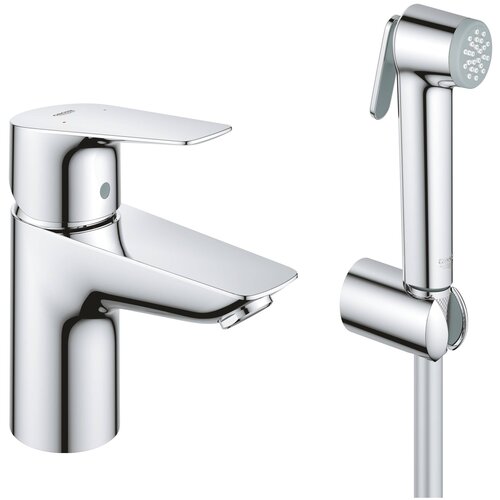 Смеситель с гигиеническим душем Grohe BauEdge 23757001,  серебристый хром 1500 мм фото, описание