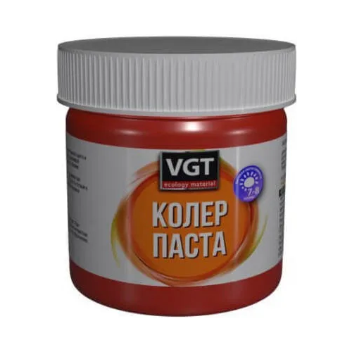 Колеровочная паста VGT высококонцентрированная, ярко-красный, 0.15 кг фото, описание