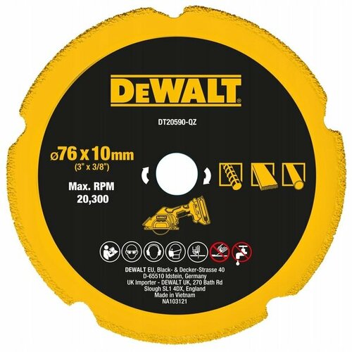 Алмазный диск DeWalt DT20590 76x10 мм фото, описание