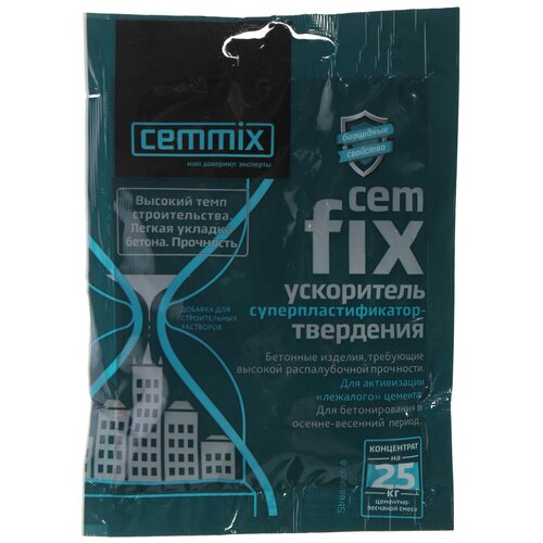 Ускоритель твердения Cemmix CemFix концентрат саше 50мл фото, описание