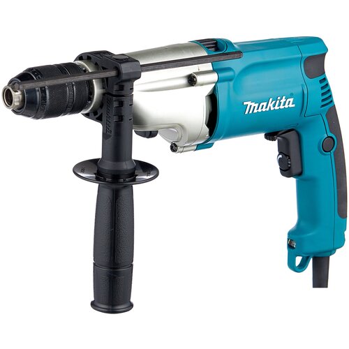 Ударная дрель Makita HP2051F, 720 Вт, без аккумулятора синий кейс фото, описание