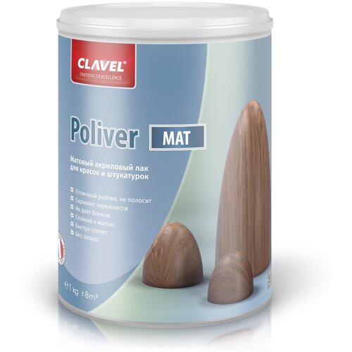 Clavel Poliver Mat бесцветный, матовая, 1 кг фото, описание