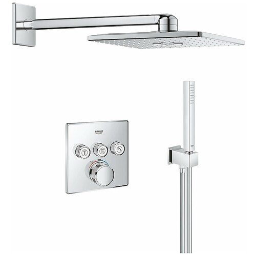 Верхний душ Grohe Rainshower SmartActive Cube 34706000,  хром хром 1500 мм фото, описание