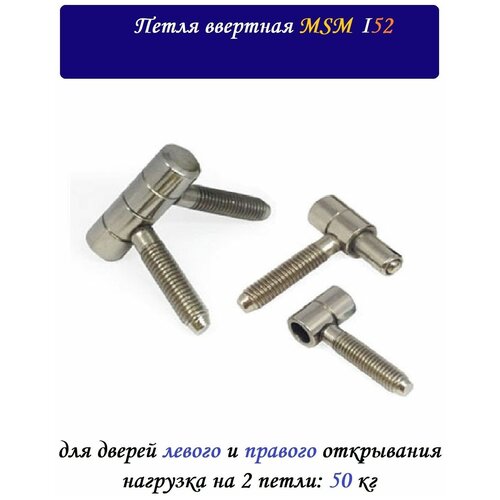 Петля ввертная MSM Locks I52 d16мм (2 шт), никель фото, описание