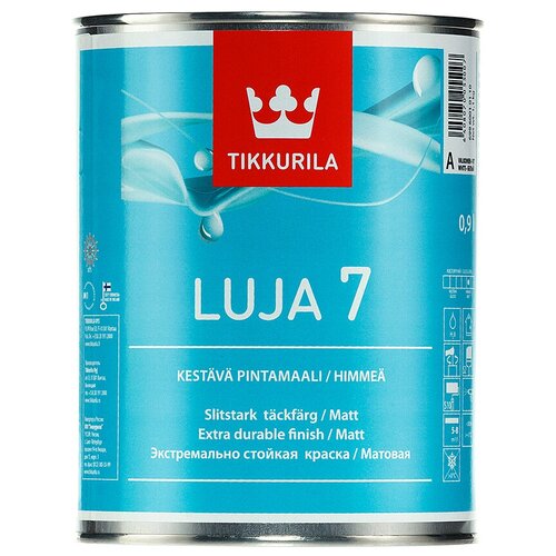 Краска акриловая (АК) Tikkurila Luja 7 матовая белый 0.9 л 1.26 кг фото, описание