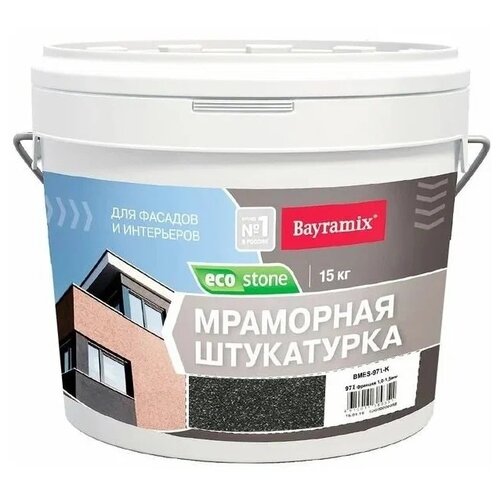 Декоративное покрытие Bayramix Мраморная штукатурка EcoStone 1-1.5 мм, 1.5 мм, 971, 15 кг фото, описание