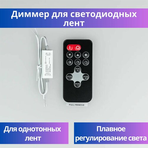 Диммер для светодиодной ленты + Пульт ДУ SR MINI RF, для управление светом. фото, описание