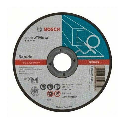 Прямой отрезной круг Bosch Expert for Metal 125x22.23x1.0 мм (2608603396) фото, описание