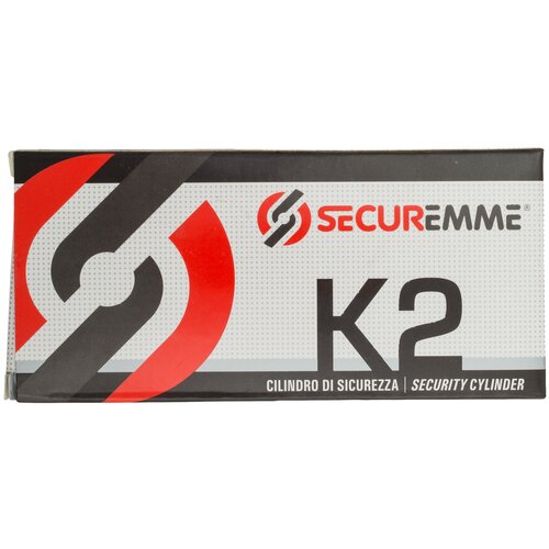 Цилиндровый механизм ключ-шток, монтажный ключ SECUREMME K2 (B)35х(C)30 матовый хром фото, описание