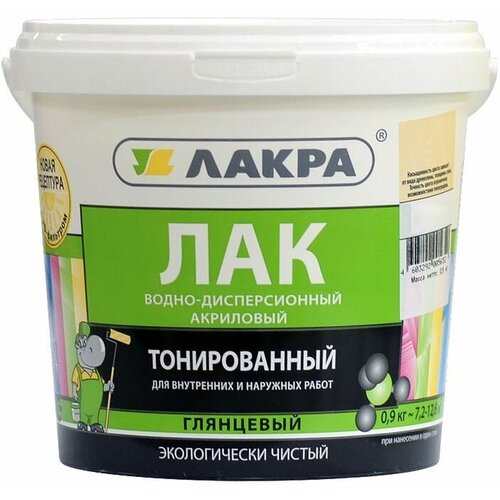 Лак Тонированный Акриловый Лакра Бесцветный 0,9л с УФ-фильтром фото, описание