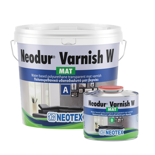 Полиуретановый 2х компонентный УФ стойкий лак водный матовый Neodur Varnish W MAT(A+B) 3кг для микроцементов и других поверхностей фото, описание