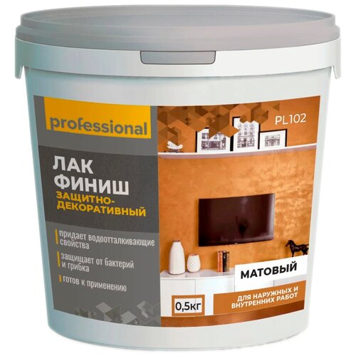 Professional PL102 бесцветный, матовая, 0.5 кг, 0.5 л фото, описание