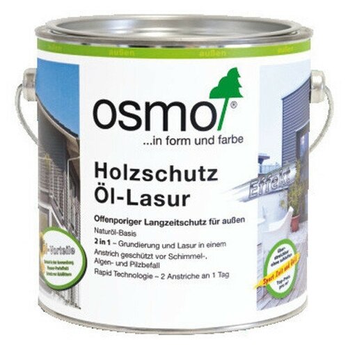 Osmo Защитное масло-лазурь для древесины с эффектом серебра HolzSchutz Öl-Lasur Effekt (0,75 л 1142 Графит серебро ) фото, описание