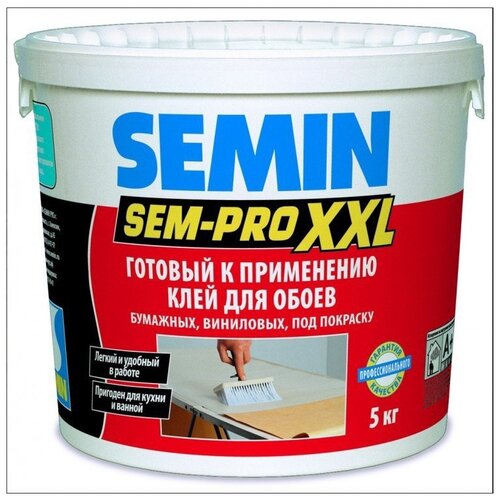 Клей для флизелиновых обоев SEMIN Sem-Pro XXL 5 л 5 кг фото, описание