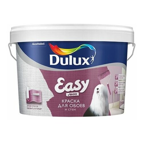 Краска водно-дисперсионная Dulux Easy матовая белый 2.5 л фото, описание