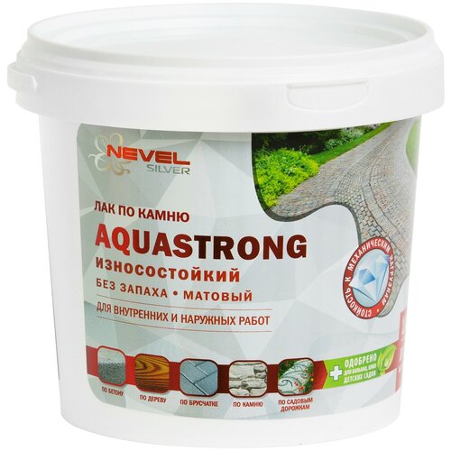 Aquastrong по камню бесцвeтный, матовая, 1 кг фото, описание