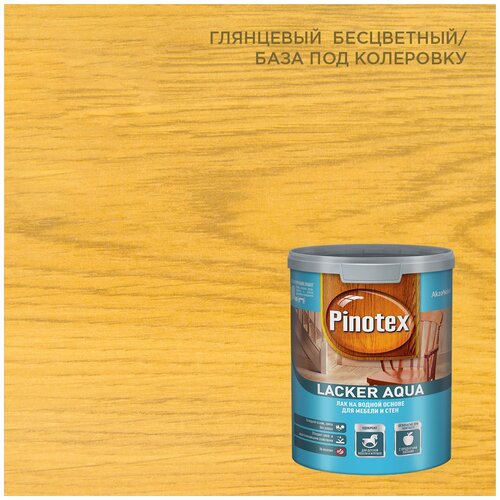 Pinotex Lacker Aqua бесцветный, глянцевая, 1 л фото, описание