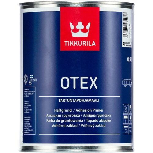 Грунтовка Tikkurila Otex алкидная база AP белая, 0.9 л, белый фото, описание