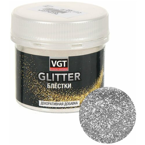 Блёстки VGT Pet Glitter серебро 0,05 кг фото, описание