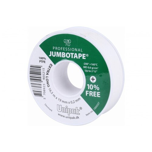 Фум-лента UNIPAK 19мм х 0,2мм х16.5м JUMBOTAPE PROFESSIONAL фото, описание