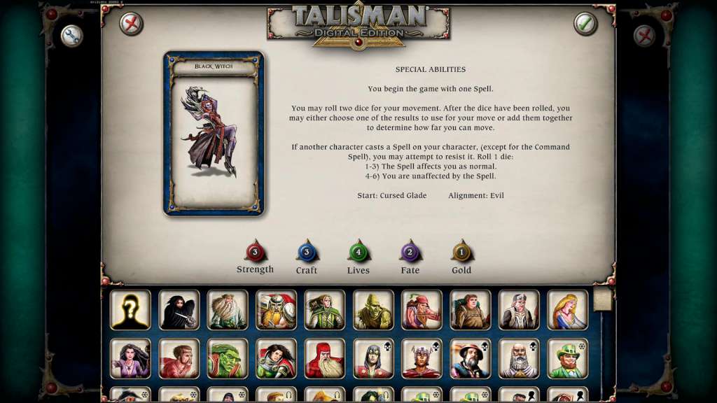 Talisman: Digital Edition - Black Witch Character Pack Steam CD Key [$ 1.37]