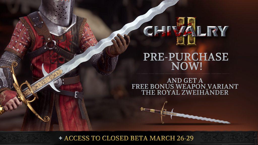 Chivalry 2 + Preorder Bonus Epic Games CD Key [$ 11.29]