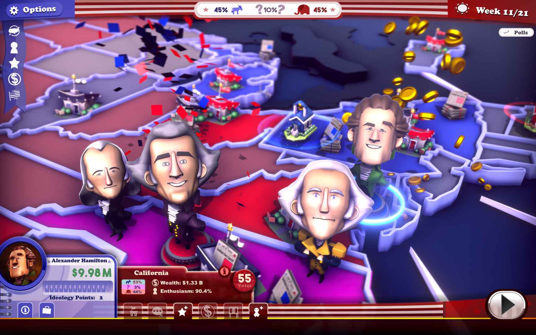 The Political Machine 2020 - The Founding Fathers DLC Steam CD Key [$ 3.94]