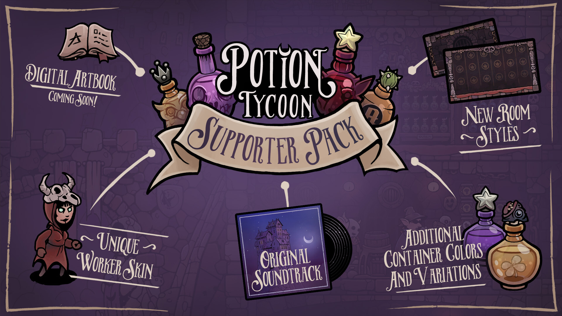 Potion Tycoon - Supporter Pack DLC Steam CD Key [$ 7.88]