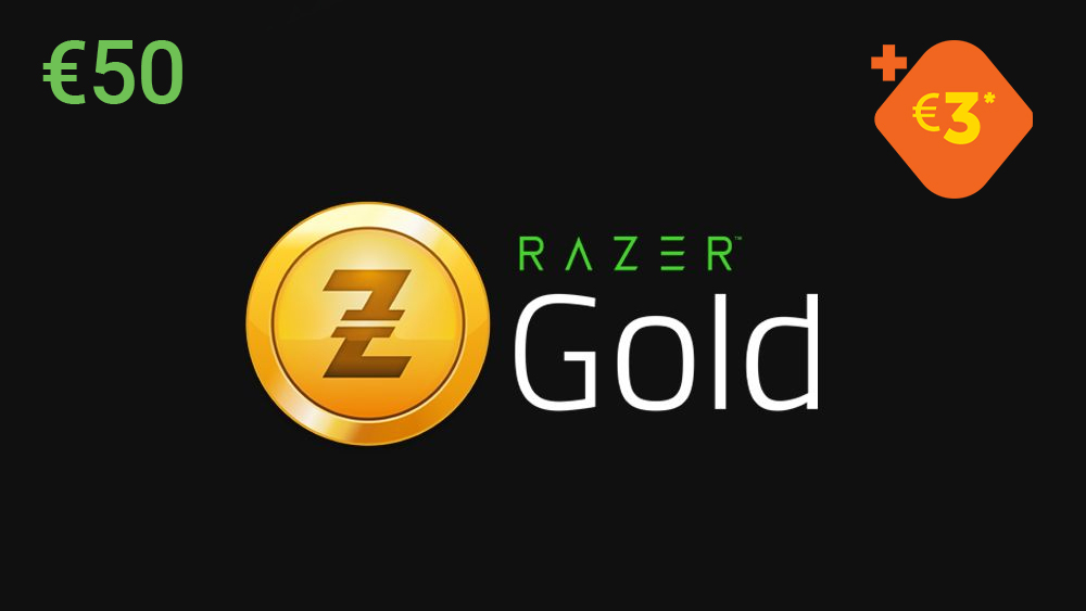 RAZER GOLD €50 + €3 BONUS EU [$ 56.49]