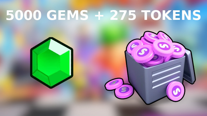 Stumble Guys - 5000 Gems + 275 Tokens Reidos Voucher [$ 10.42]