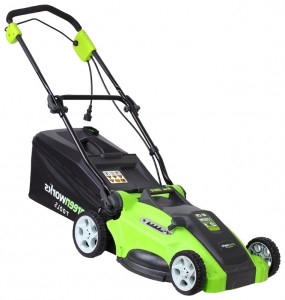 lawn mower Greenworks 25147 1200W 40cm 3-in-1 Photo, Characteristics, review