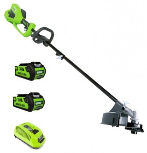 trimmer Greenworks 2100207 G-MAX 40V GD40STK2X Photo, Characteristics, review