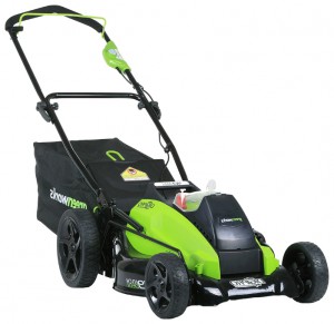 gräsklippare Greenworks 2500407 G-MAX 40V 18-Inch DigiPro Fil, egenskaper, recension