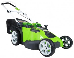 lawn mower Greenworks 25302 G-MAX 40V 20-Inch TwinForce Photo, Characteristics, review