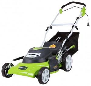 lawn mower Greenworks 25022 12 Amp 20-Inch Photo, Characteristics, review